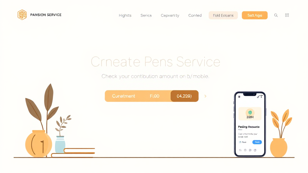 국민연금 납부액 조회부터 예상 수령액까지, 노후 준비 완벽 가이드 4 PC/모바일 웹으로 국민연금 납부액 조회하는 방법 (illustration 스타일)