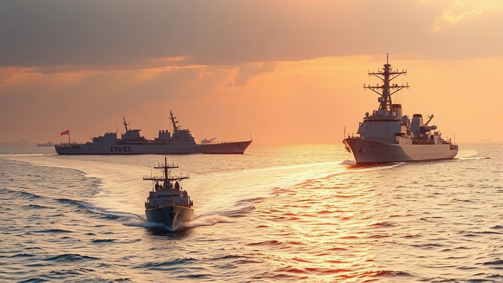 트럼프 대통령의 군함 파병 요구, 그 배경은? (realistic 스타일)