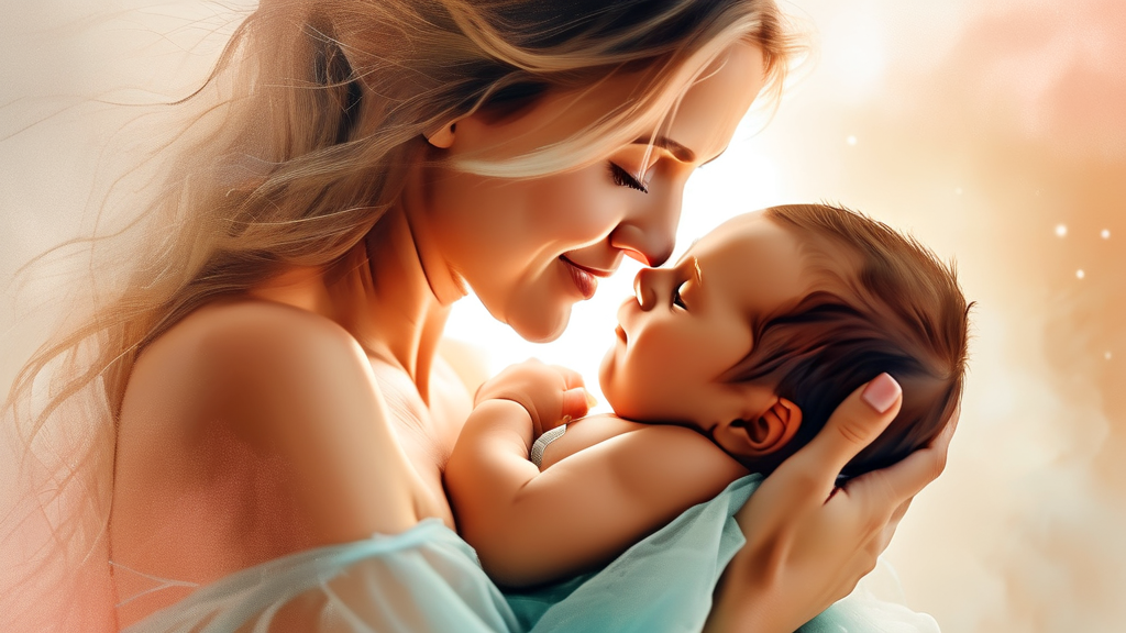 외국인 엄마를 위한 산후 회복 지원 (watercolor 스타일)